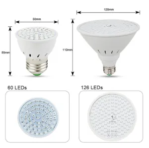 126LEDs E27 bulb full spectrum indoor plant growing lamp hydroponic system light for seeds AZ20064