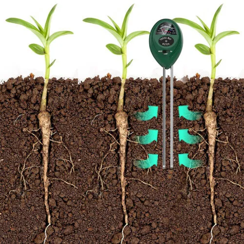 1x Soil PH Tester | Water Moisture 3 in 1 Test Meter Kit | For Garden Plant Testing