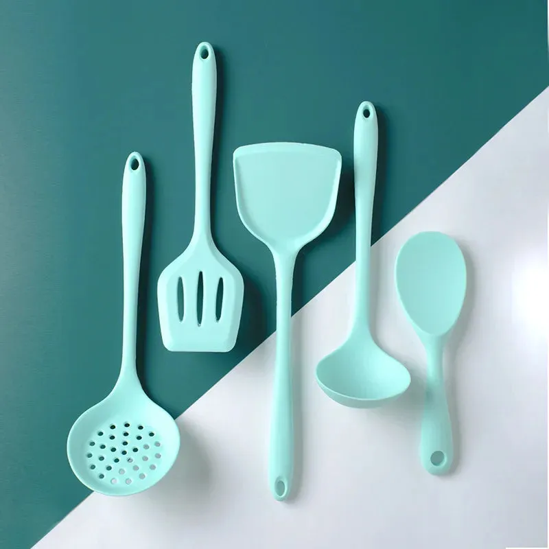 5 Piece Non Stick Silicone Kitchen Utensil Set