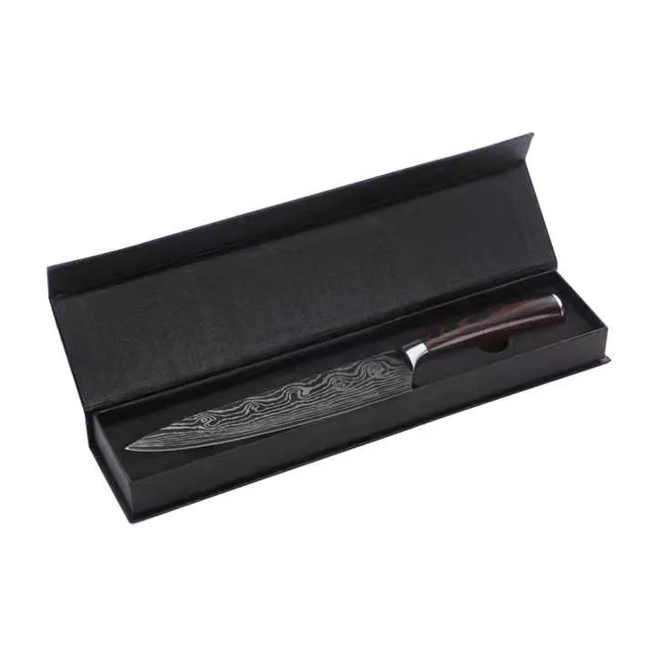 8 Inch 3Cr13 Stainless Steel Kitchen Knife Set, Laser Cut Santoku Slicing Knifeطقم سكاكين مطبخ 8 بوصة 3Cr13 من الفولاذ المقاوم للصدأ ، أداة سانتوكو لتقطيع شرائح بالليزر