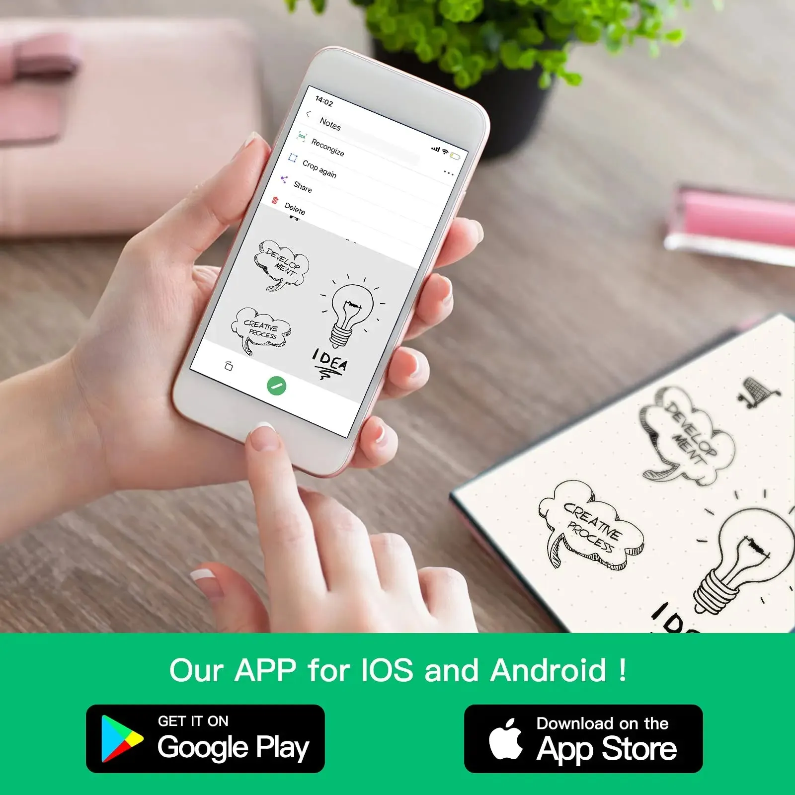 A6 Smart Notebook with Erasable Pen Wipe Sketch Cloud Storage Reusable