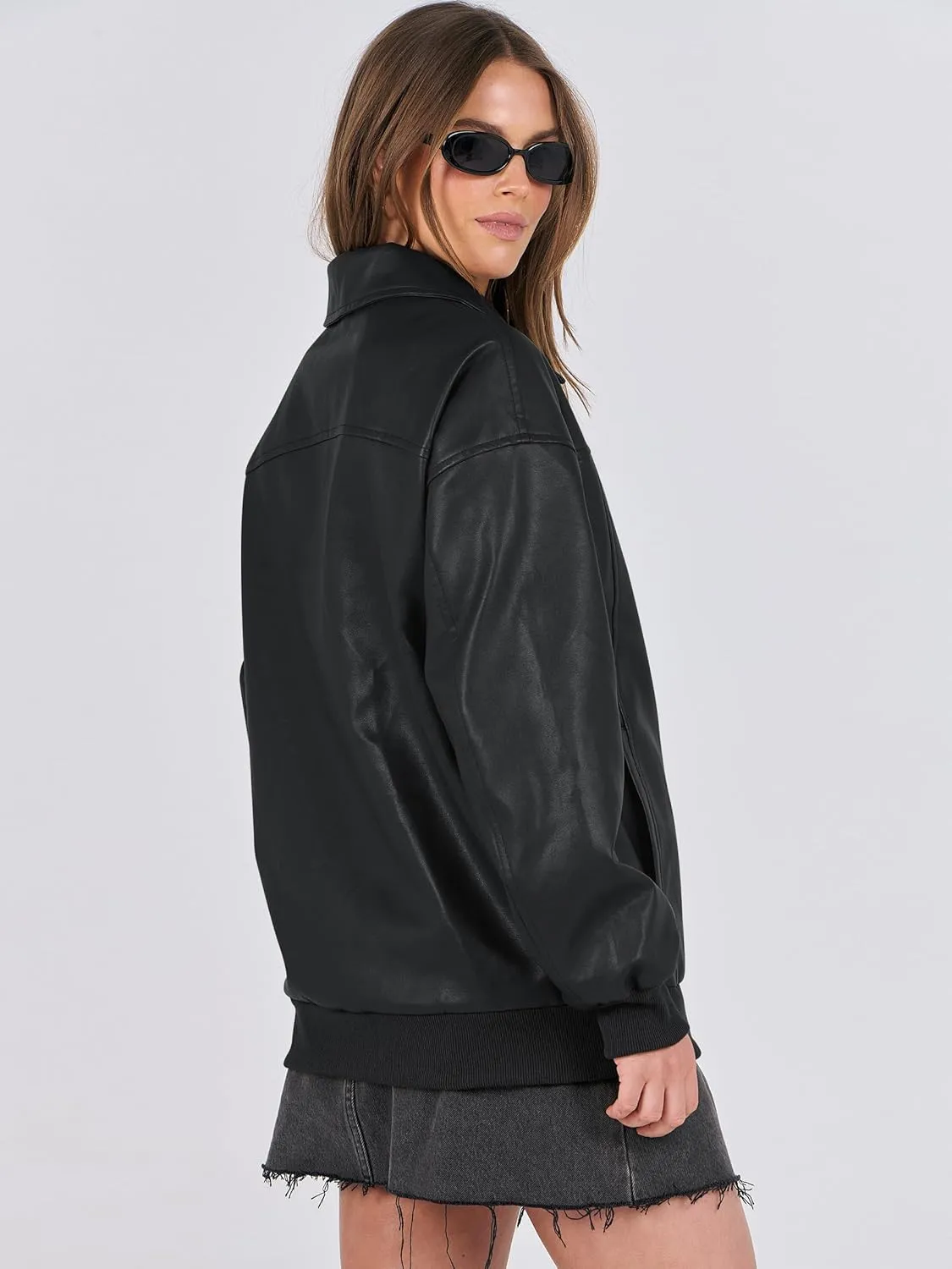 ANRABESS Womens Oversized Leather Jackets Faux Suede Fall Fashion Motorcycle Coats Winter Outfits Clothes 2025