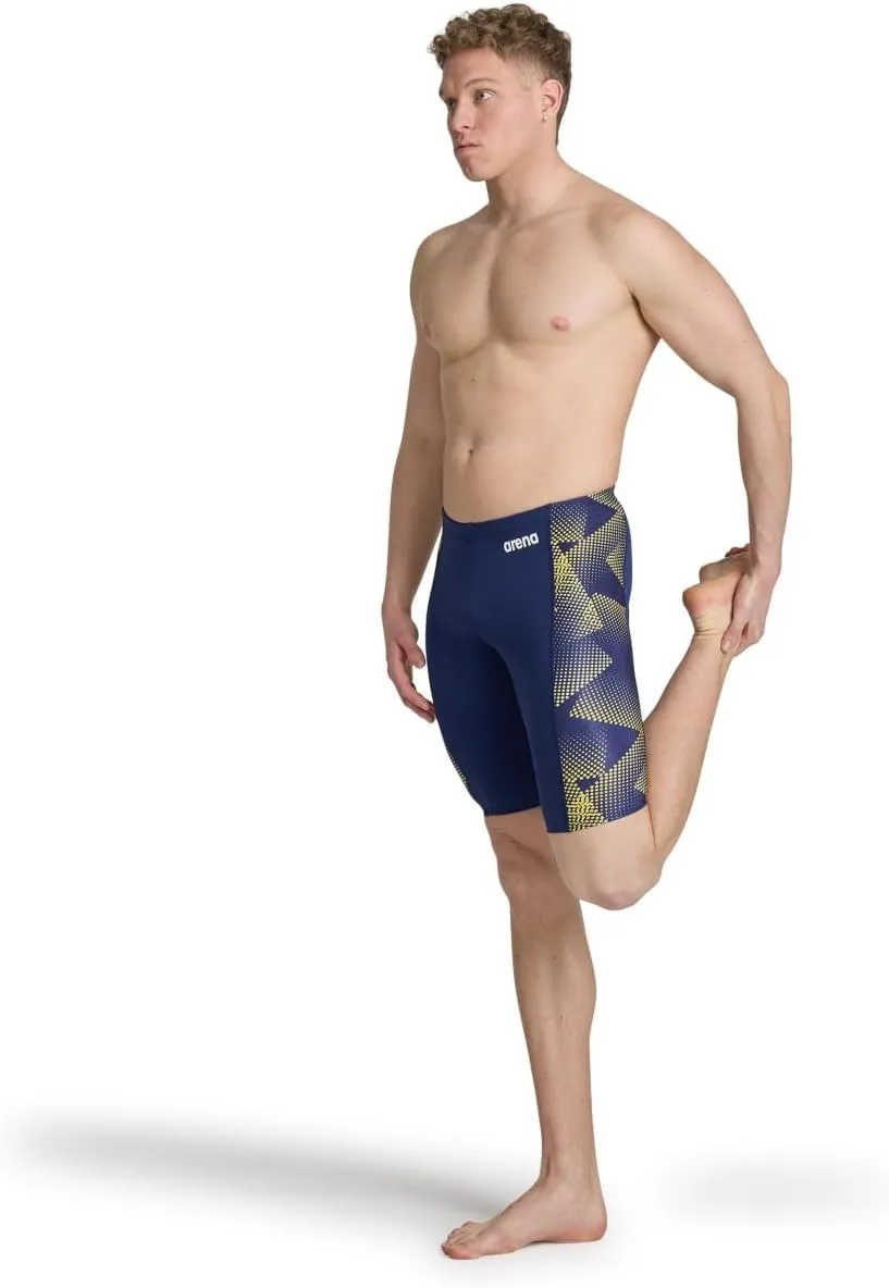 ARENA Mens Halftone Competitive Racing Jammers for Intensive Swimming, Reduced Drag Swimsuit