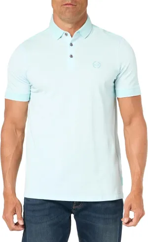 Armani Exchange Men's Slim Fit Cotton Piquet Heathered Polo