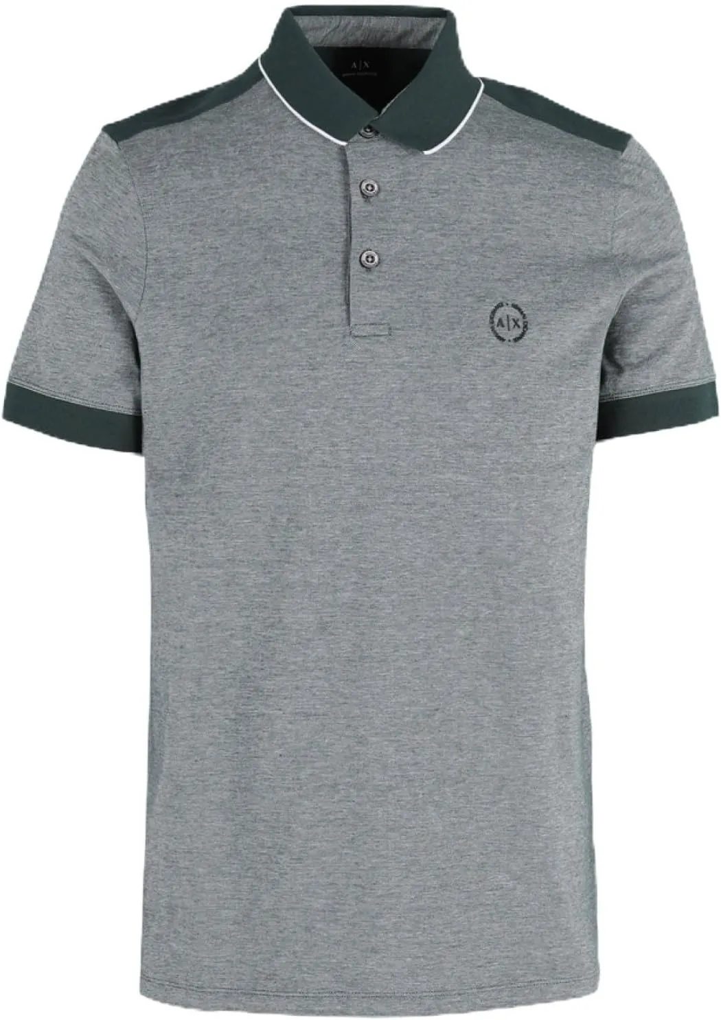 Armani Exchange Men's Slim Fit Cotton Piquet Heathered Polo