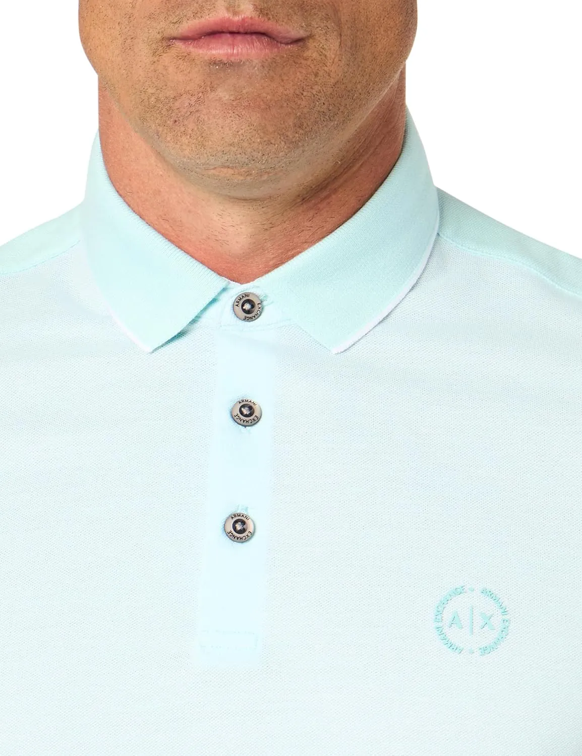 Armani Exchange Men's Slim Fit Cotton Piquet Heathered Polo