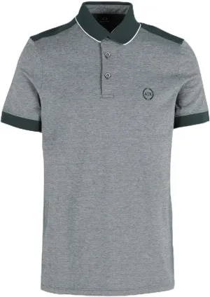 Armani Exchange Men's Slim Fit Cotton Piquet Heathered Polo
