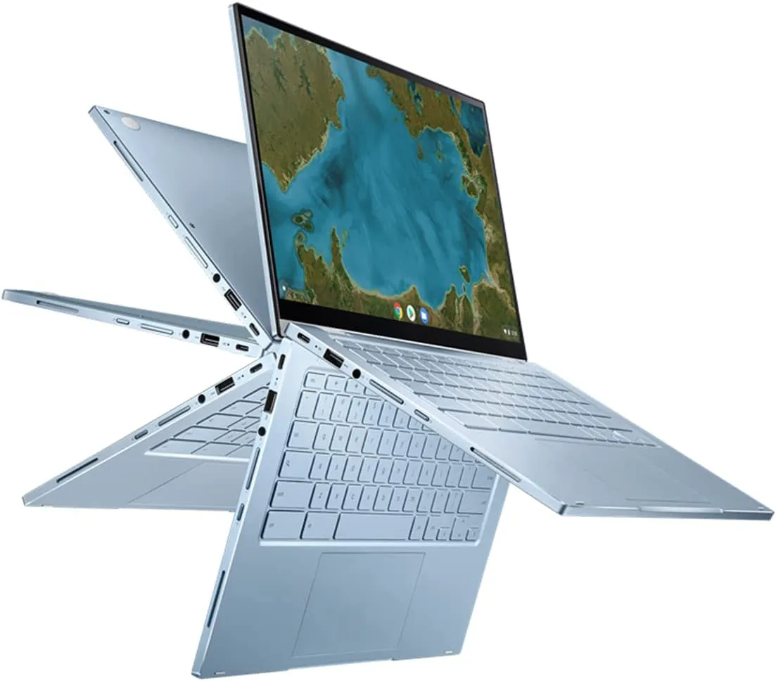 Asus Chromebook Flip C433 14 IPS FHD 2-in-1 Touchscreen (Intel Core M3-8100Y, 8GB RAM, 64GB eMMC, Stylus) Convertible Home & Business Laptop, Webcam, 2 x USB-C, IST Pen, Chrome OS