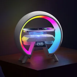 BLACK FRIDAY SALE 49% OFF!!Multifunctional Bluetooth Speaker - Colorful Atmosphere Light Wireless Charging and Clock All-in-one Machine