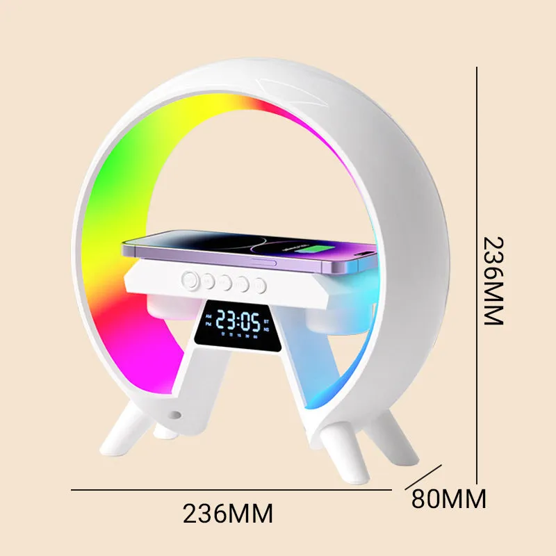 BLACK FRIDAY SALE 49% OFF!!Multifunctional Bluetooth Speaker - Colorful Atmosphere Light Wireless Charging and Clock All-in-one Machine