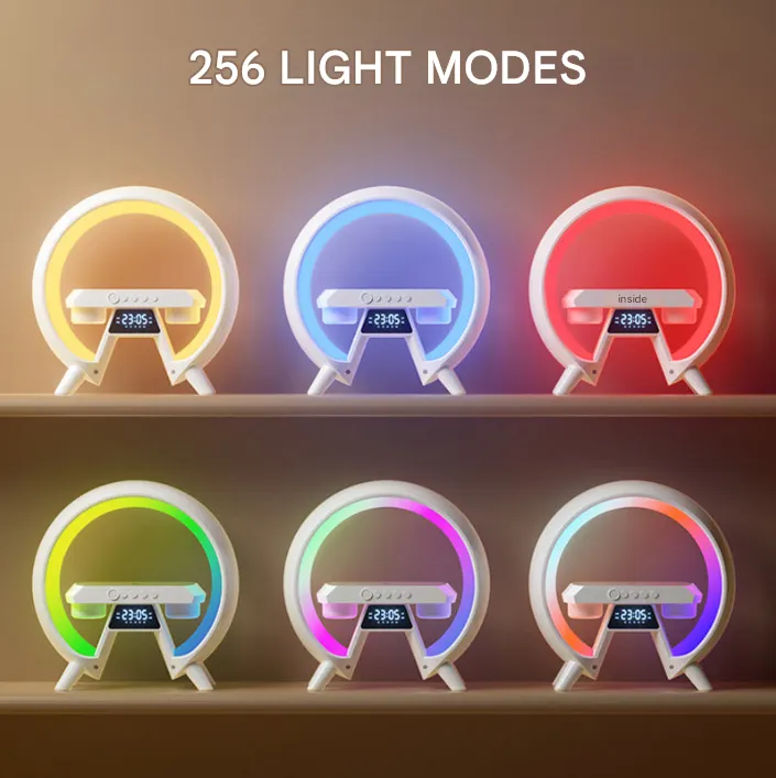 BLACK FRIDAY SALE 49% OFF!!Multifunctional Bluetooth Speaker - Colorful Atmosphere Light Wireless Charging and Clock All-in-one Machine