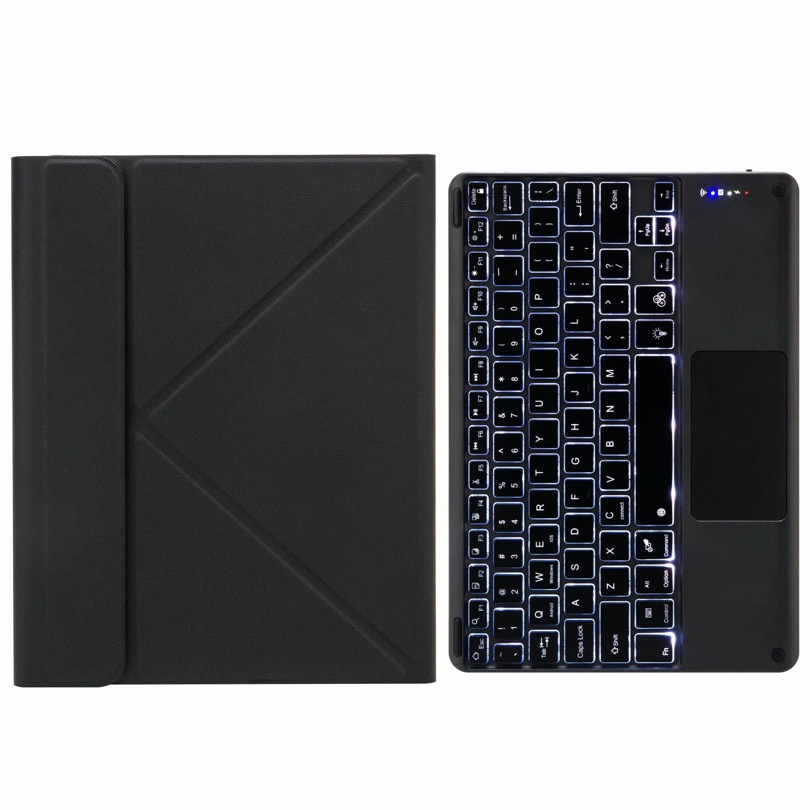 Bluetooth Keyboard Leather Case For Ipad 10.2 / Pro 10.5 - Touch Backlight Three-Fold Holder