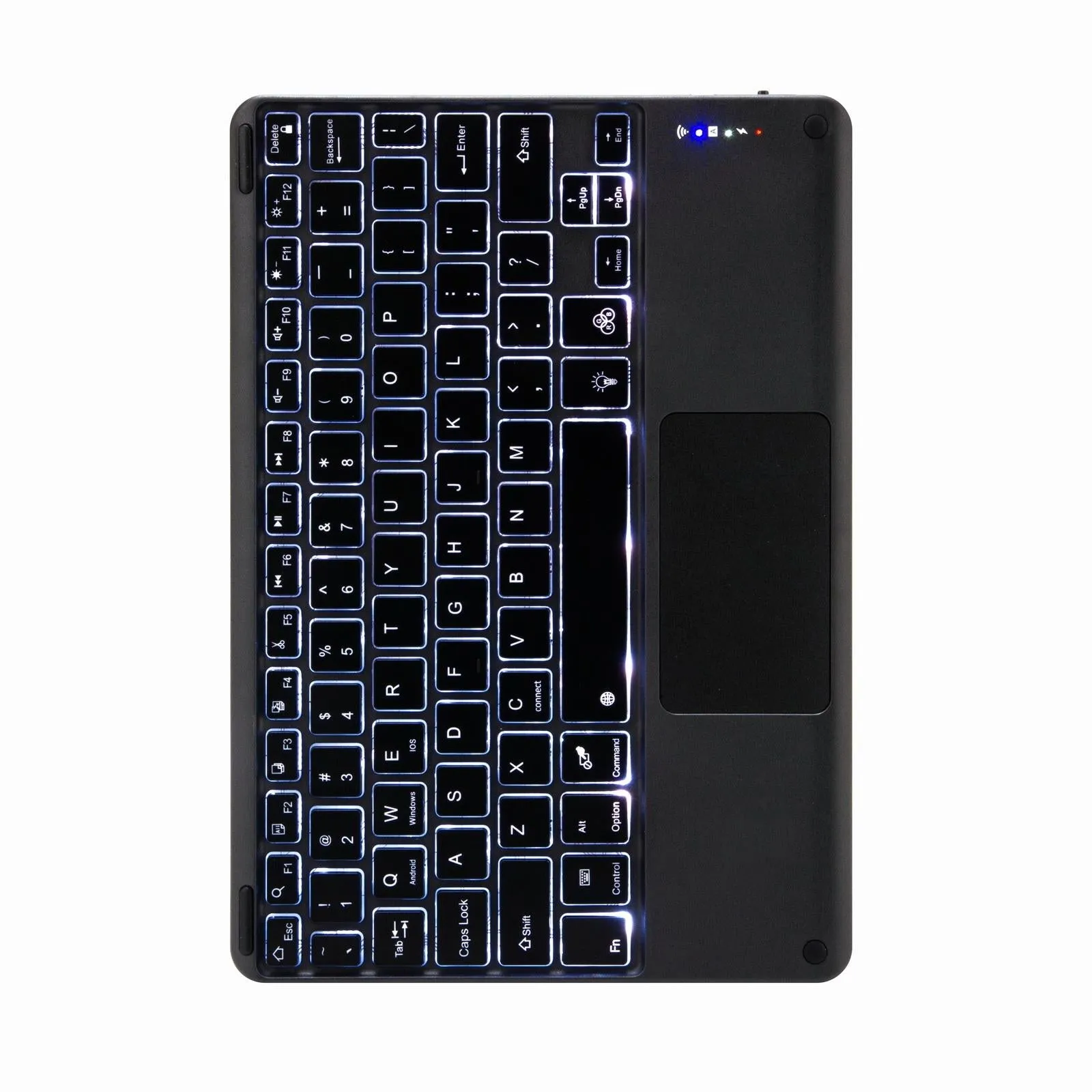 Bluetooth Keyboard Leather Case For Ipad 10.2 / Pro 10.5 - Touch Backlight Three-Fold Holder