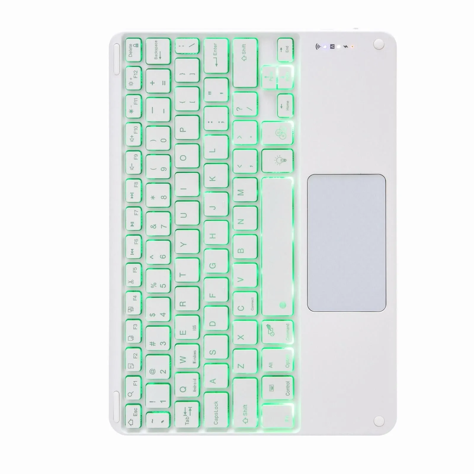 Bluetooth Keyboard Leather Case For Ipad 10.2 / Pro 10.5 - Touch Backlight Three-Fold Holder