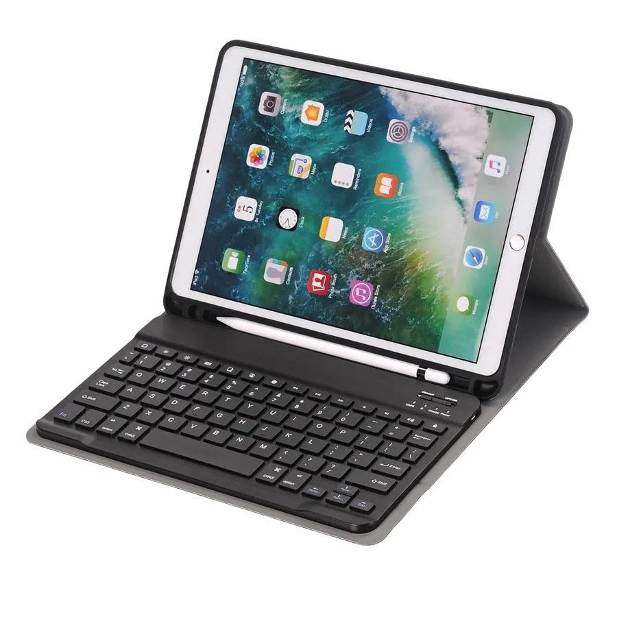Bluetooth Keyboard Leather Tablet Case For Ipad Air 3 / Pro 10.5 / 10.2 - Detachable