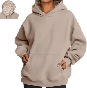 Bocianelli Womens Oversized Hoodies Satin lined Hoodies Oversized Sweatshirt Fall Sweaters Casual Y2K Jacket 2024 Clothes