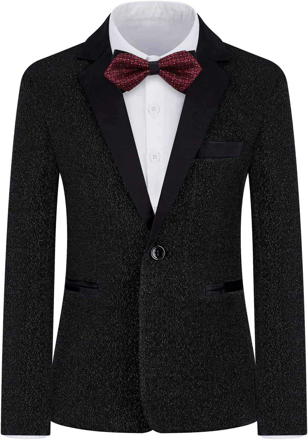 Boys Suit Slim Fit Tuxedo Suit for Kids 3 Piece Blazer Jackets Suit for Boy Ring Bearer Outfit