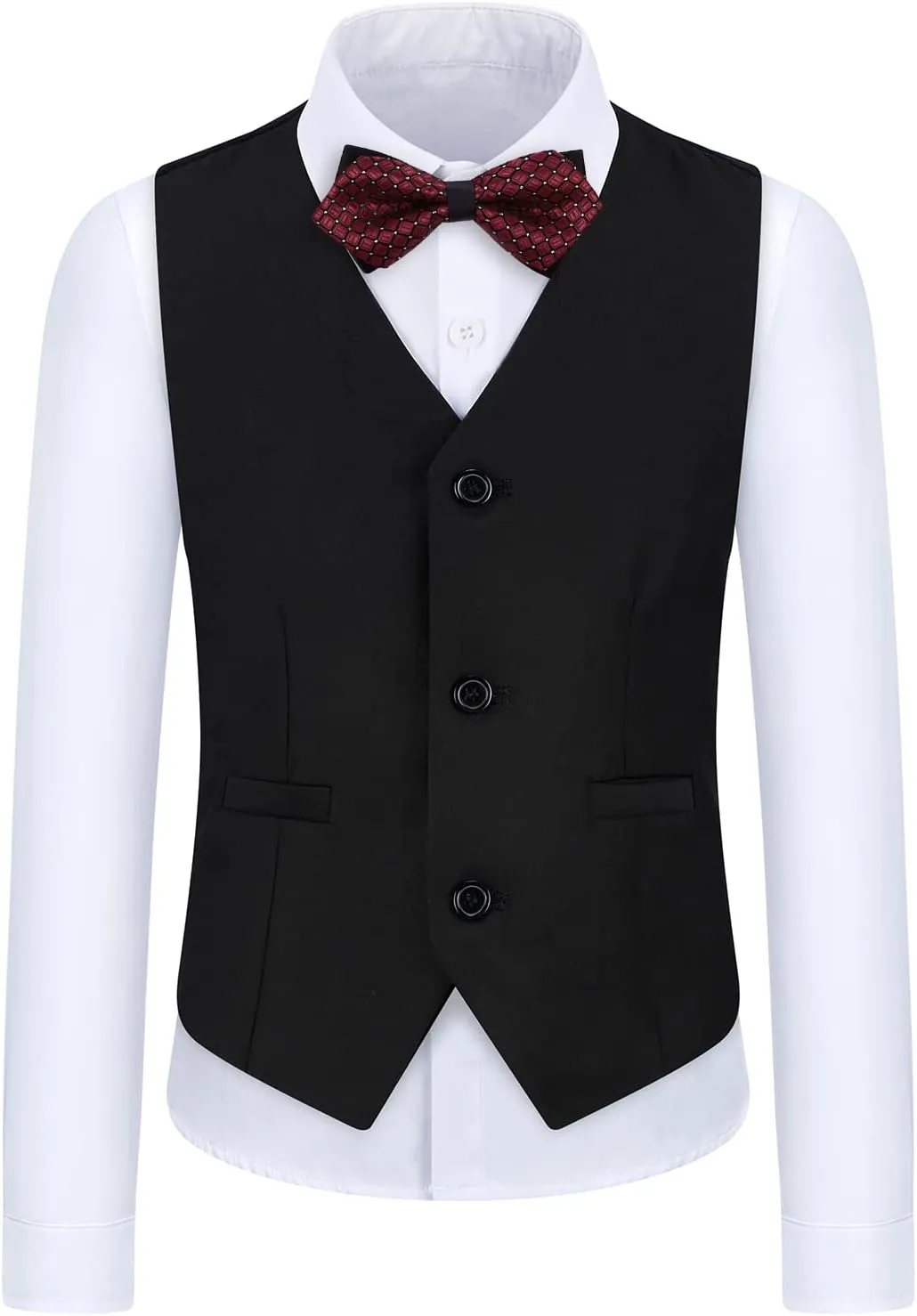 Boys Suit Slim Fit Tuxedo Suit for Kids 3 Piece Blazer Jackets Suit for Boy Ring Bearer Outfit