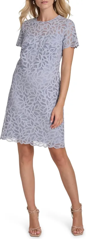 Calvin Klein Women's High Neck Lace Sheath Dress