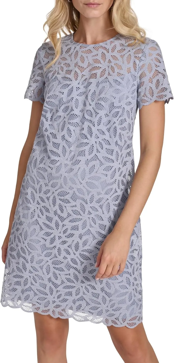 Calvin Klein Women's High Neck Lace Sheath Dress