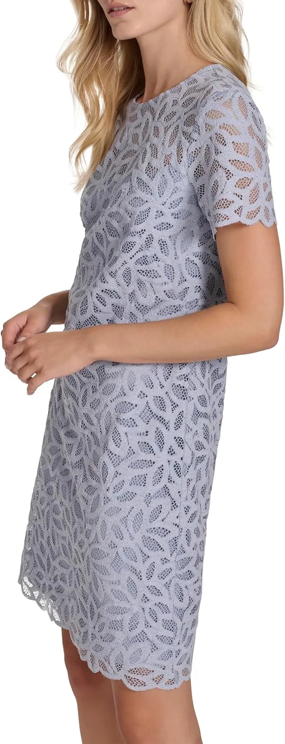 Calvin Klein Women's High Neck Lace Sheath Dress