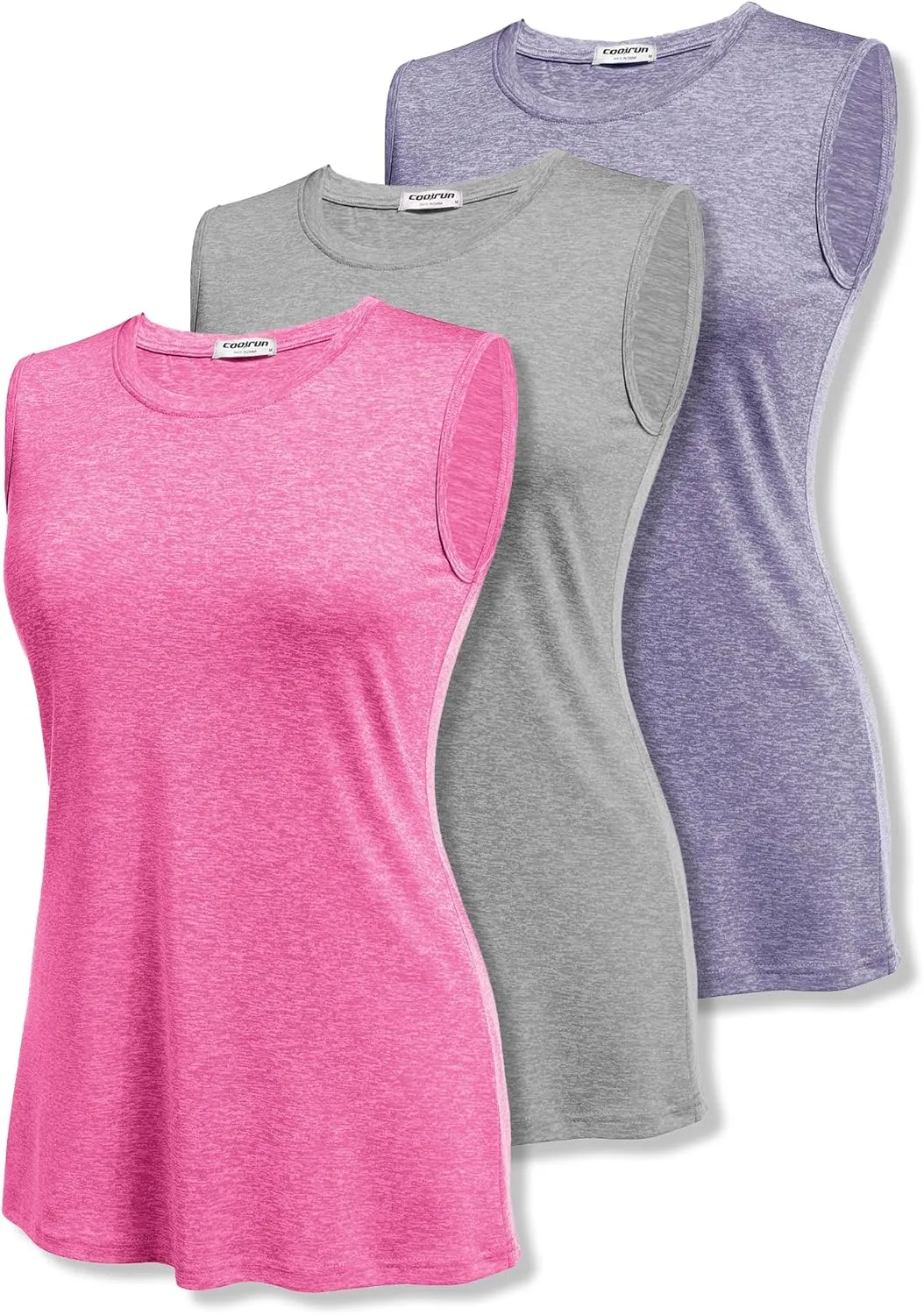 COOrun Women's Sleeveless Athletic Shirts Lightweight Sports Shirt Quick Dry Yoga Tank Tops Muscle Tank
