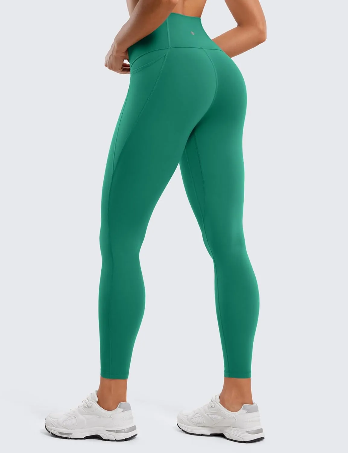 CRZ YOGA Womens Butterluxe Workout Leggings 25 Inches - High Waisted Gym Yoga Pants with Pockets Buttery Soft