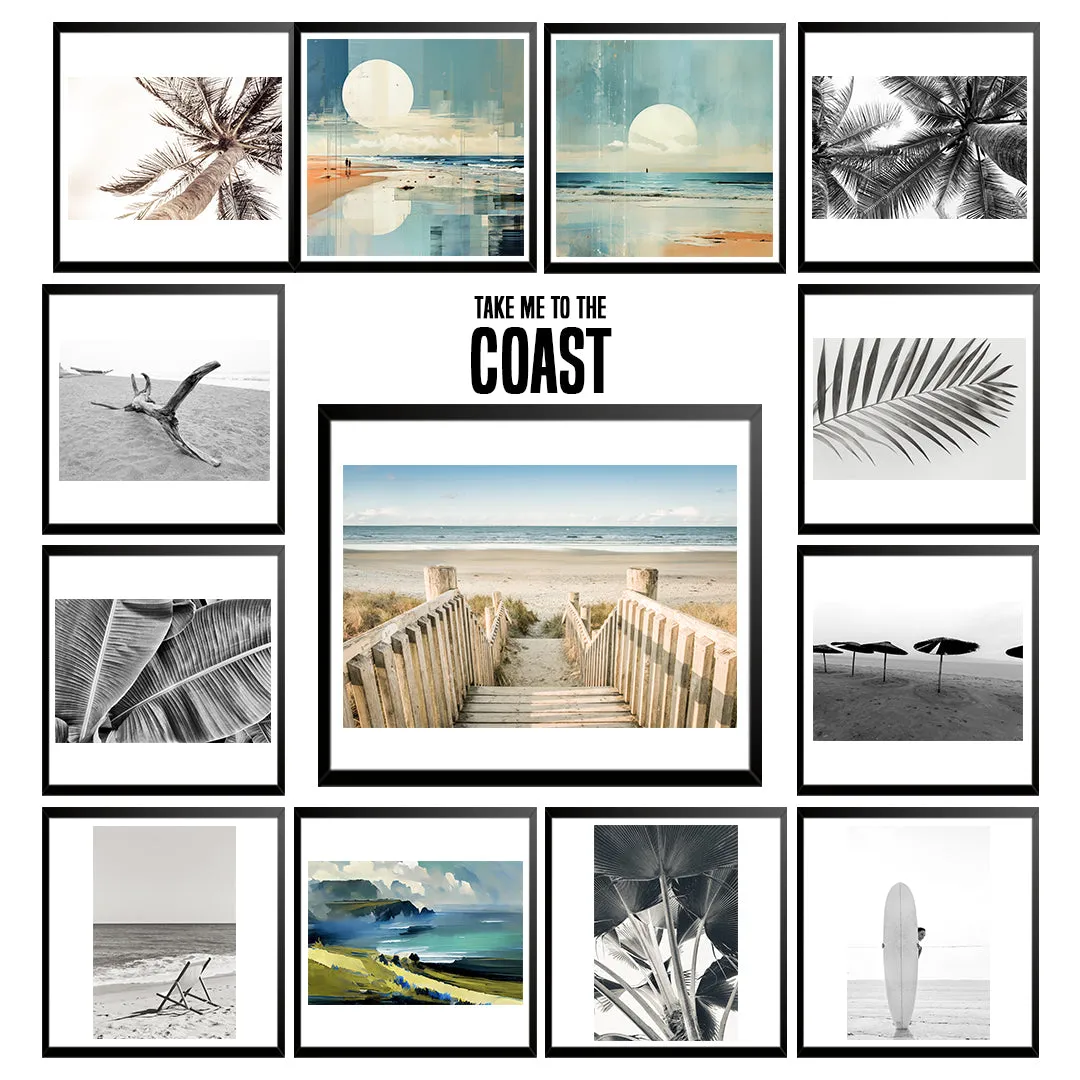 Drift wood on a sandy beach Custom Art