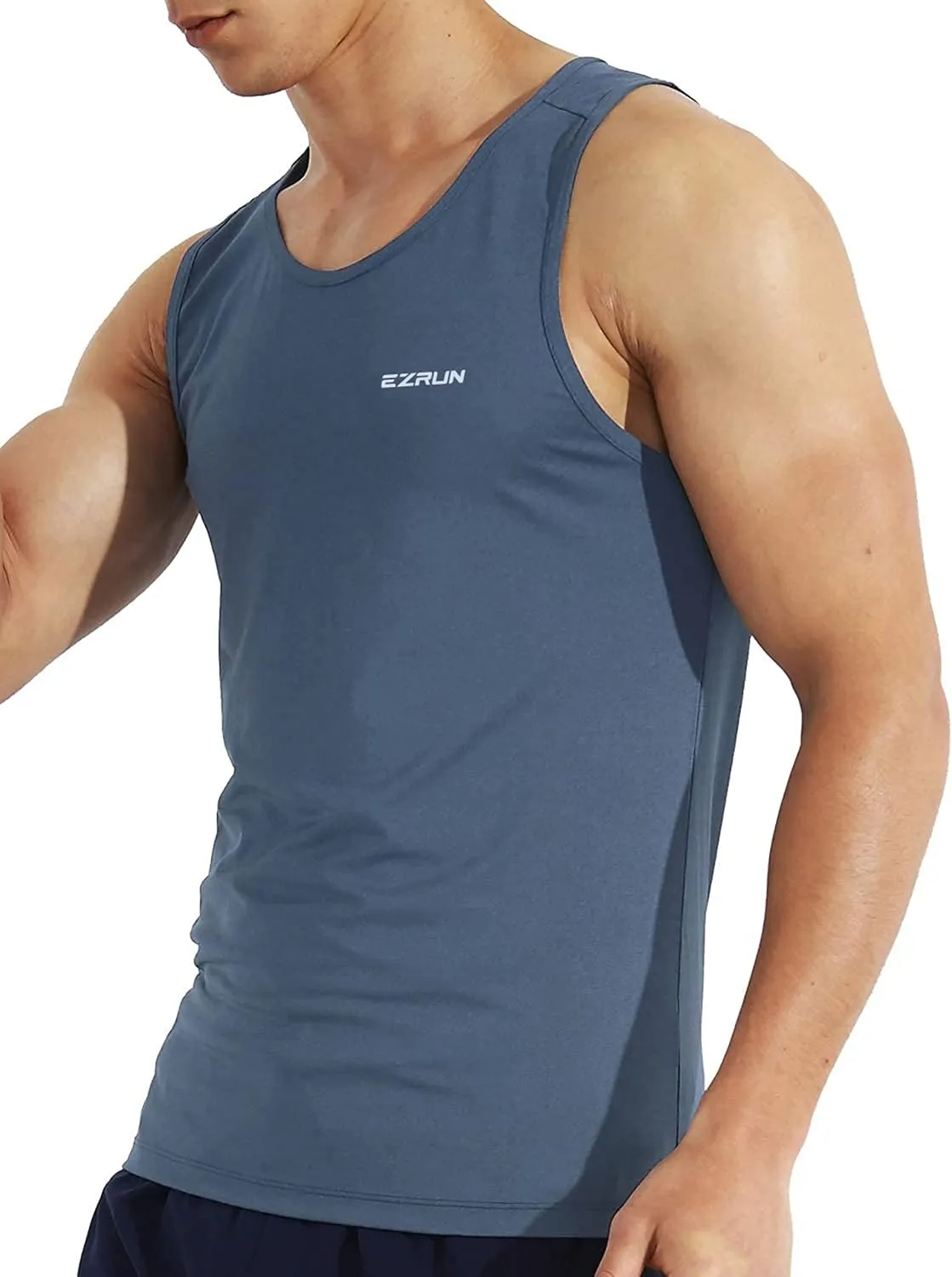 EZRUN Men's Quick Dry Sport Tank Top for Bodybuilding Gym Athletic Jogging Running,Fitness Training Workout Sleeveless Shirts