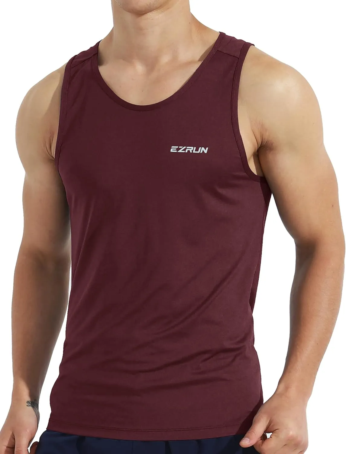 EZRUN Men's Quick Dry Sport Tank Top for Bodybuilding Gym Athletic Jogging Running,Fitness Training Workout Sleeveless Shirts