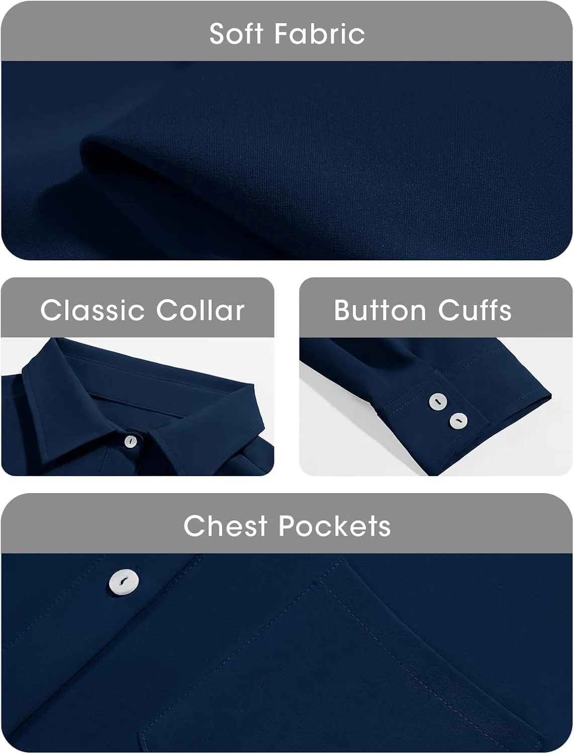 Fisoew Womens Casual Button Down Shirt Dress Long Sleeve Collared Pleated Swing Mini Dresses