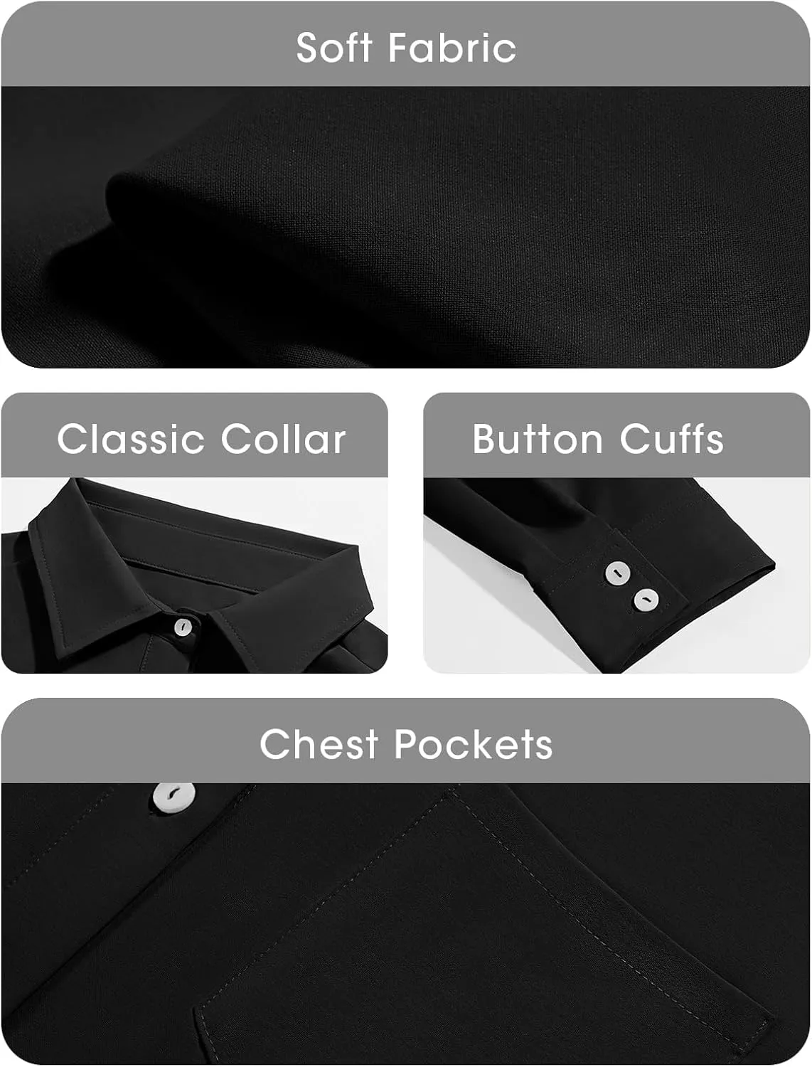 Fisoew Womens Casual Button Down Shirt Dress Long Sleeve Collared Pleated Swing Mini Dresses