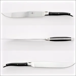 Forge de Laguiole Bread Knife Ebony Handle - Shiny Finish