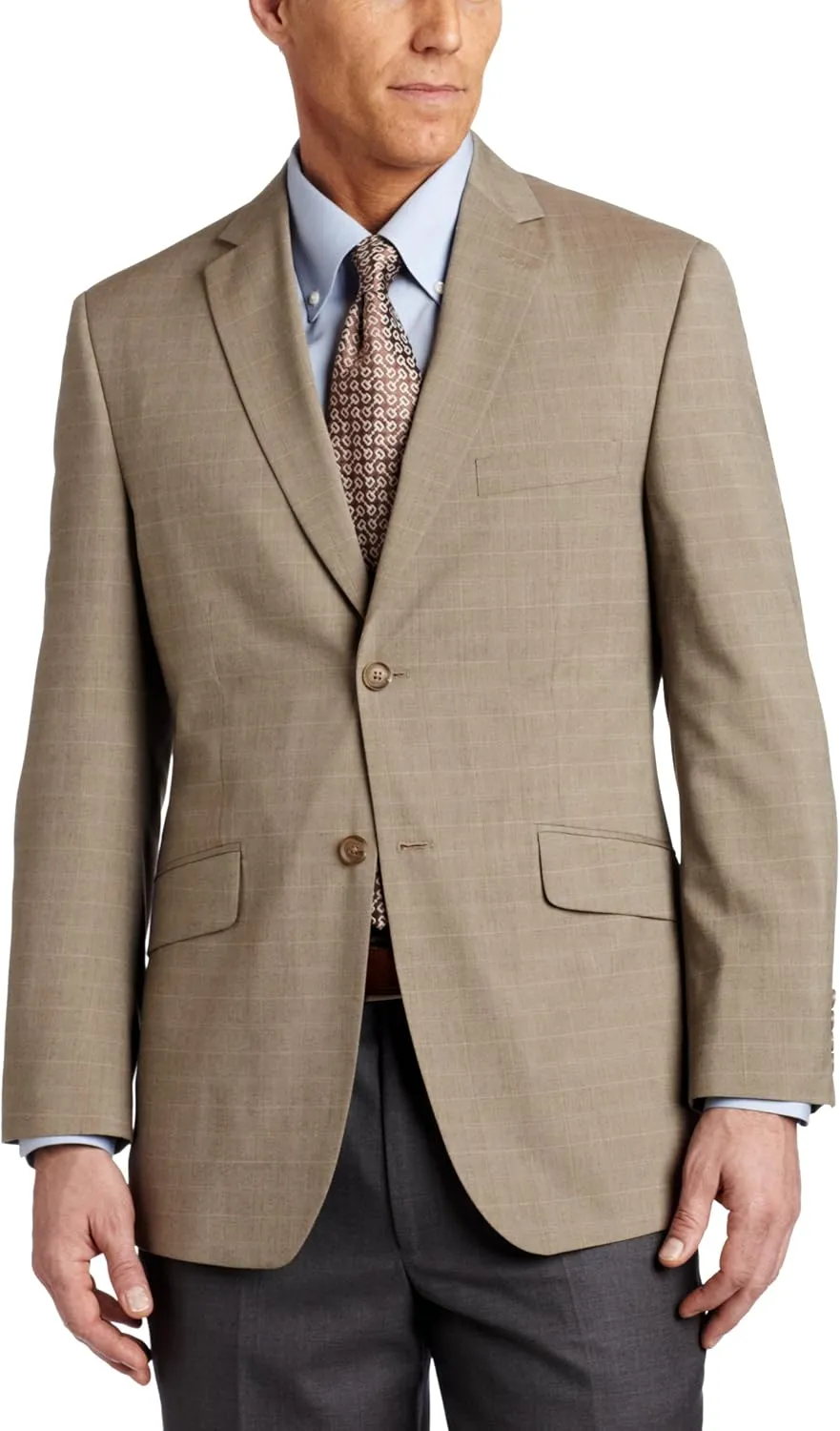 Haggar Men's Big Sharkskin Tailored Fit Two Button Suit Separate Jacket