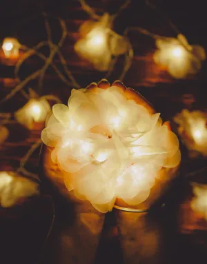 Handmade LED String Lights Lilac Rose