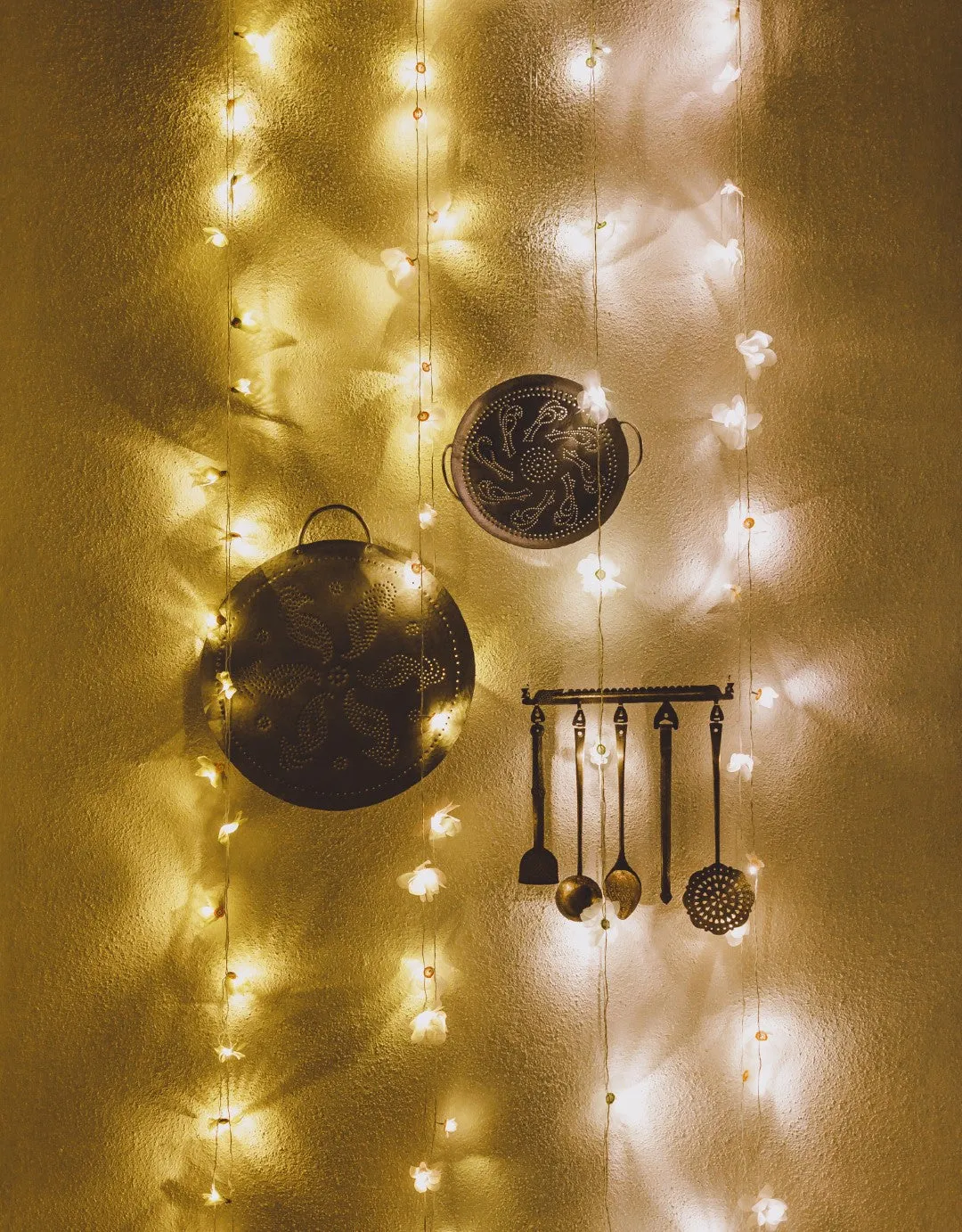 Handmade LED String Lights Lilac Rose