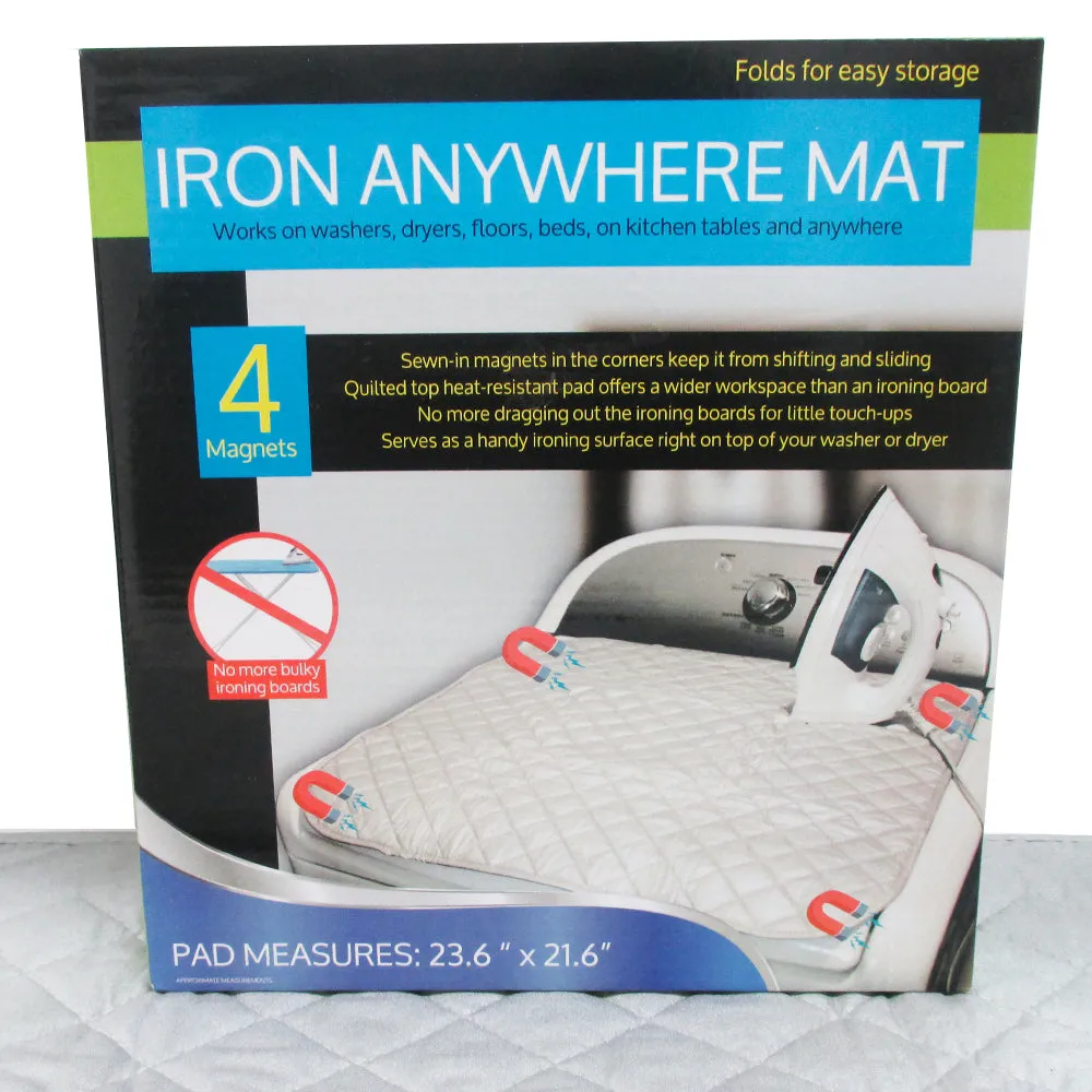 Iron Anywhere Ironing Mat Portable Foldable Magnetic Corner Cover Dorm Travel
