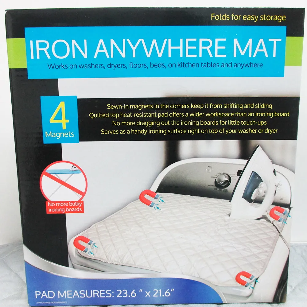 Iron Anywhere Ironing Mat Portable Foldable Magnetic Corner Cover Dorm Travel