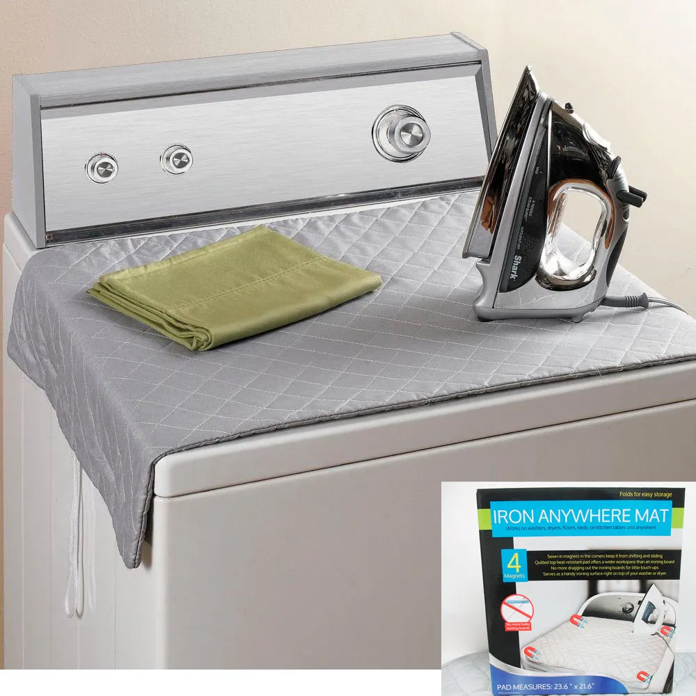 Iron Anywhere Ironing Mat Portable Foldable Magnetic Corner Cover Dorm Travel