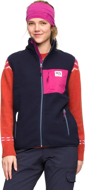 Kari Traa Rothe Women's Fleece Vest, Lightweight Winter Jacket Women, Sleeveless Midlayer Jacket with Chest Pocket