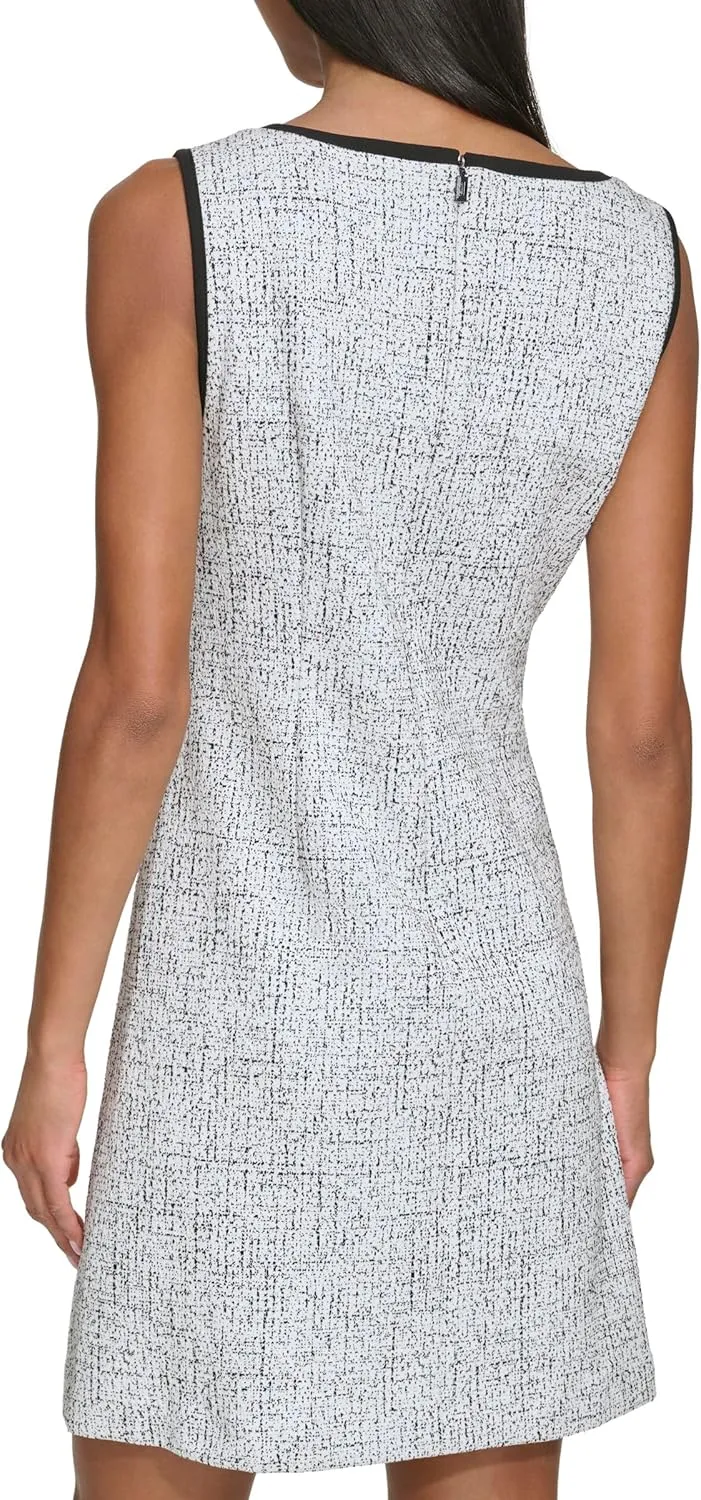 Karl Lagerfeld Paris Women's Sleeveless V-Neck Bow A-line Mini Dress