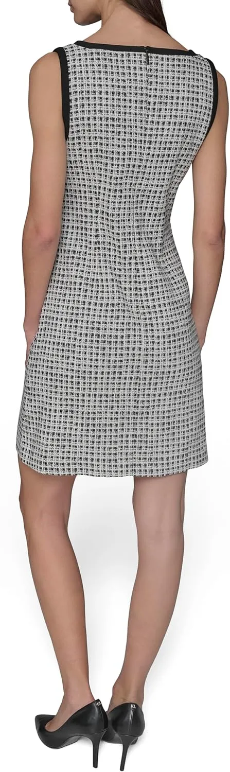 Karl Lagerfeld Paris Women's Sleeveless V-Neck Bow A-line Mini Dress