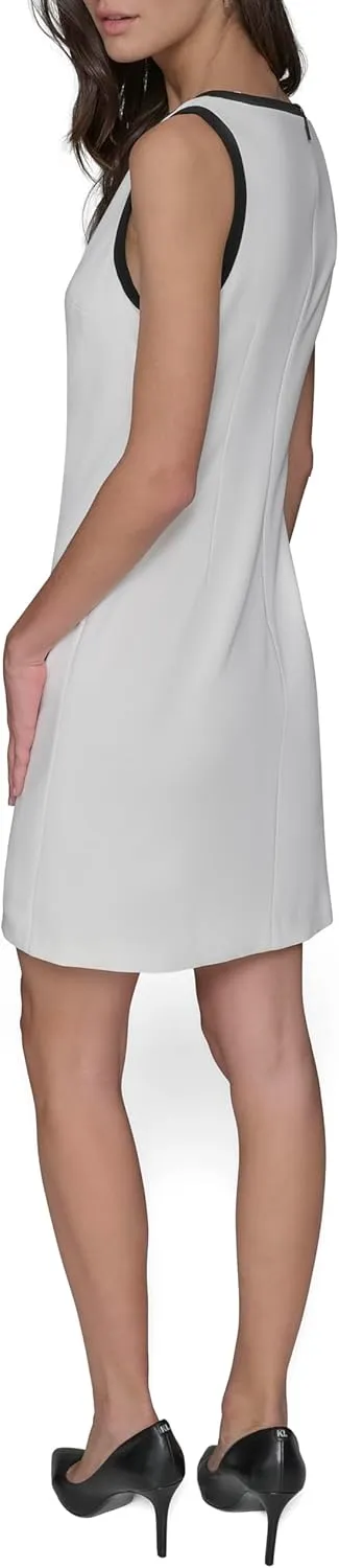 Karl Lagerfeld Paris Women's Sleeveless V-Neck Bow A-line Mini Dress