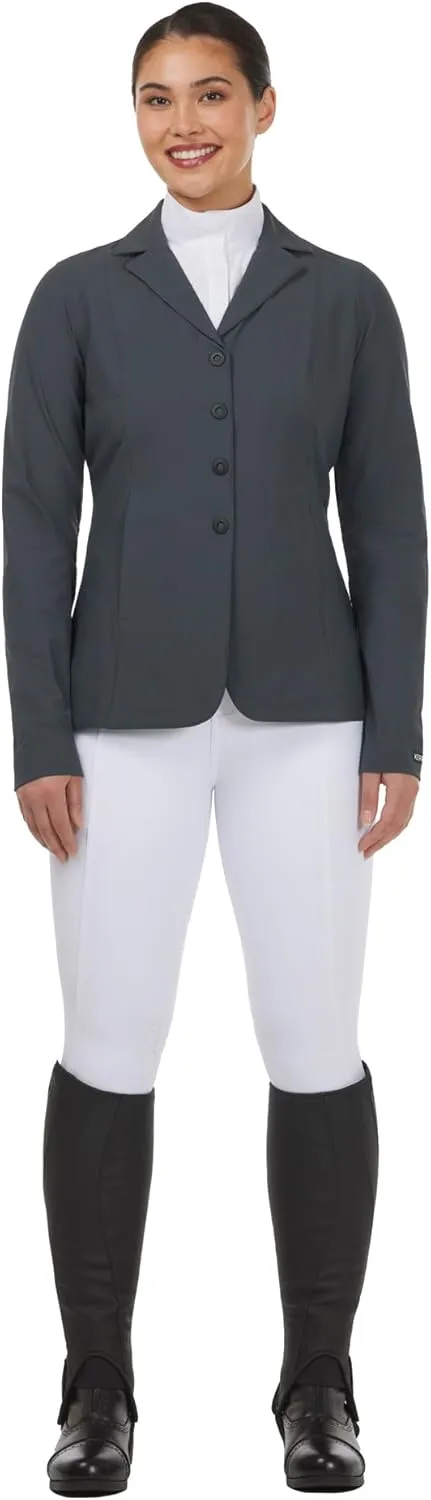 Kerrits Women's Equestrian Stretch Competitor Coat  4-Snap, Lightweight English Horse Show Jacket, Machine Wash