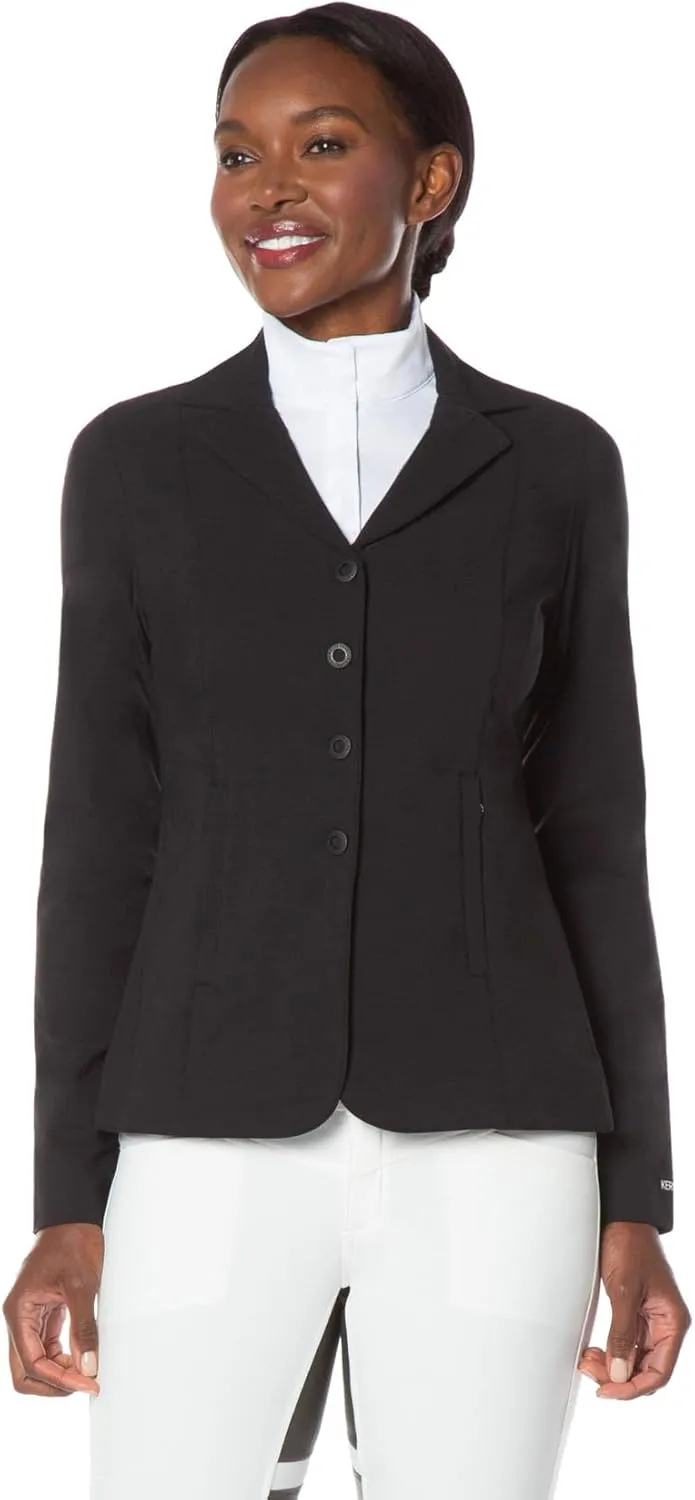 Kerrits Women's Equestrian Stretch Competitor Coat  4-Snap, Lightweight English Horse Show Jacket, Machine Wash
