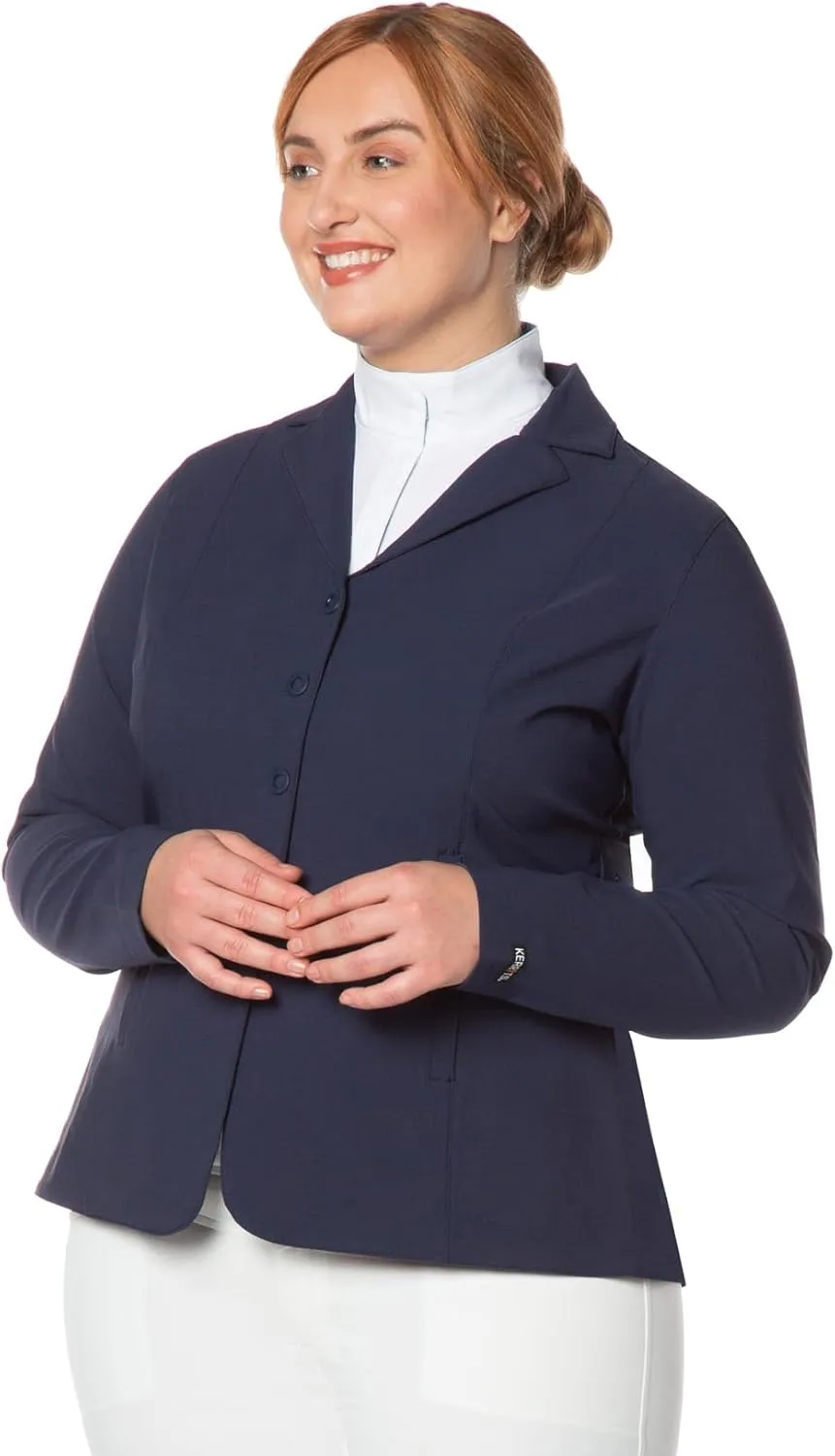 Kerrits Women's Equestrian Stretch Competitor Coat  4-Snap, Lightweight English Horse Show Jacket, Machine Wash