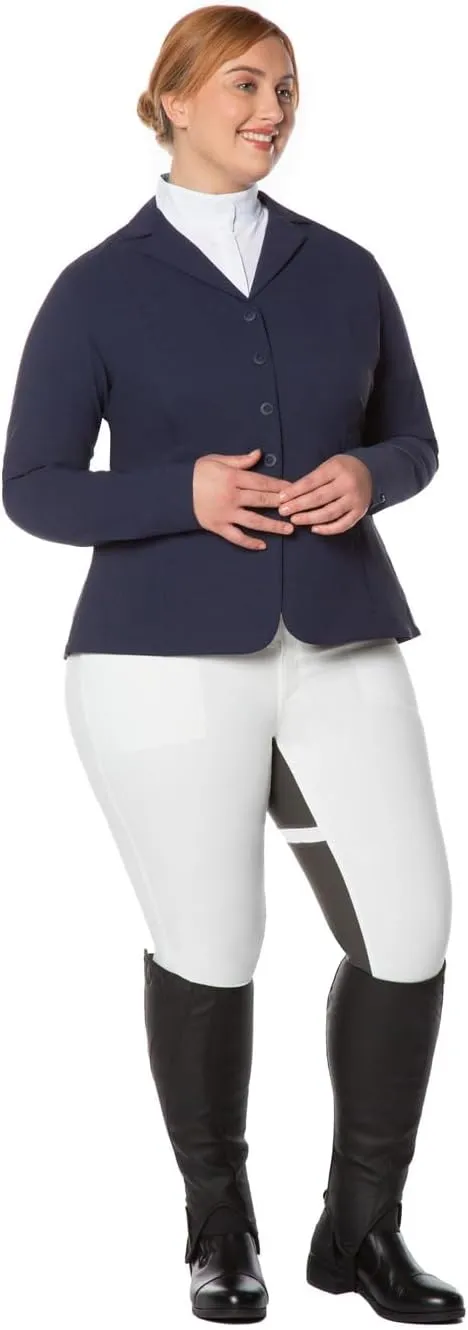 Kerrits Women's Equestrian Stretch Competitor Coat  4-Snap, Lightweight English Horse Show Jacket, Machine Wash