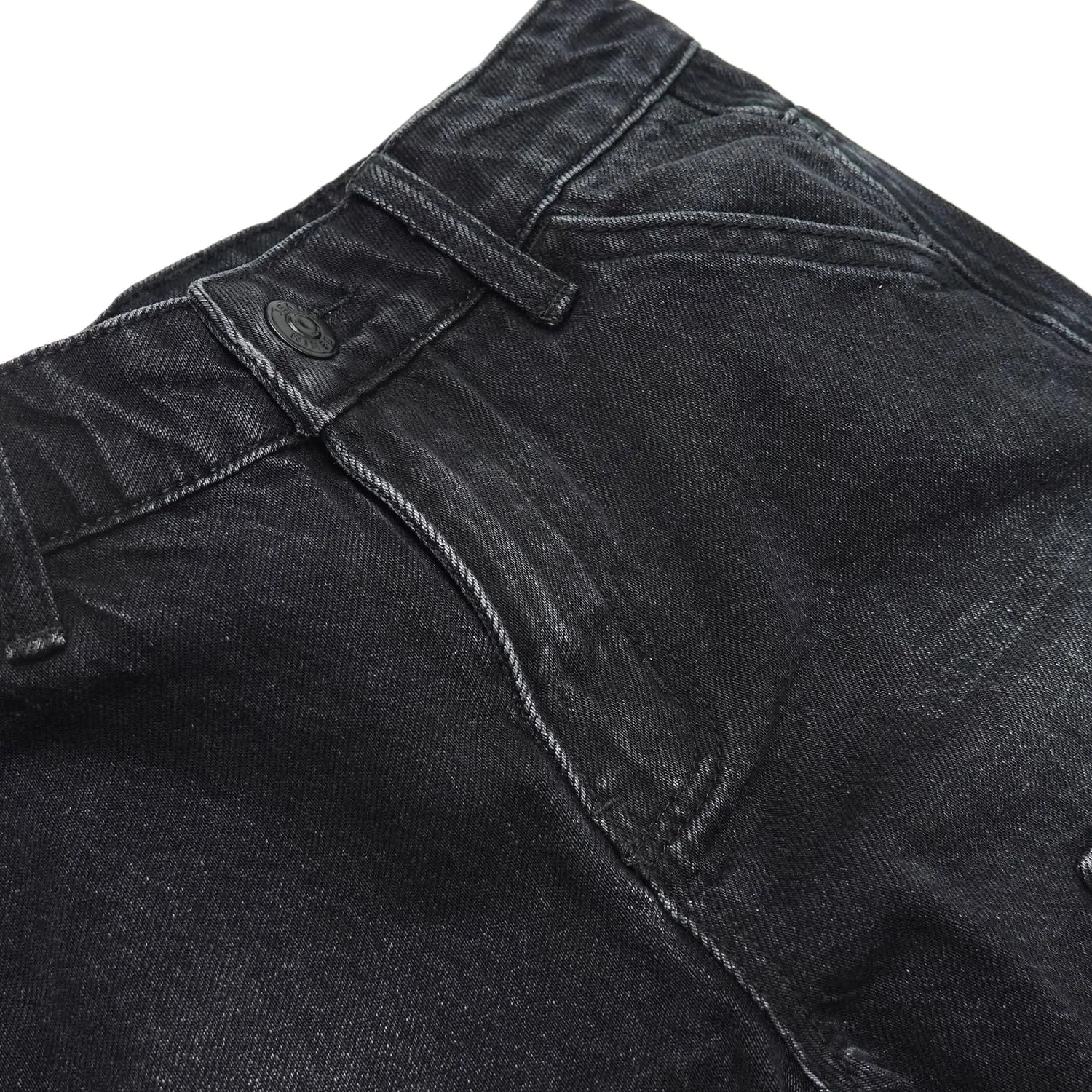 KIDSCOOL SPACE Girls' Wide-Leg Jeans, Elastic Band Inside Big Patchwork Flared Denim Pants