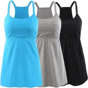 KUCI Maternity Nursing Tank Top, Women Maternity Cami Nursing Sleep Bra Breastfeeding Tops for Pregnancy