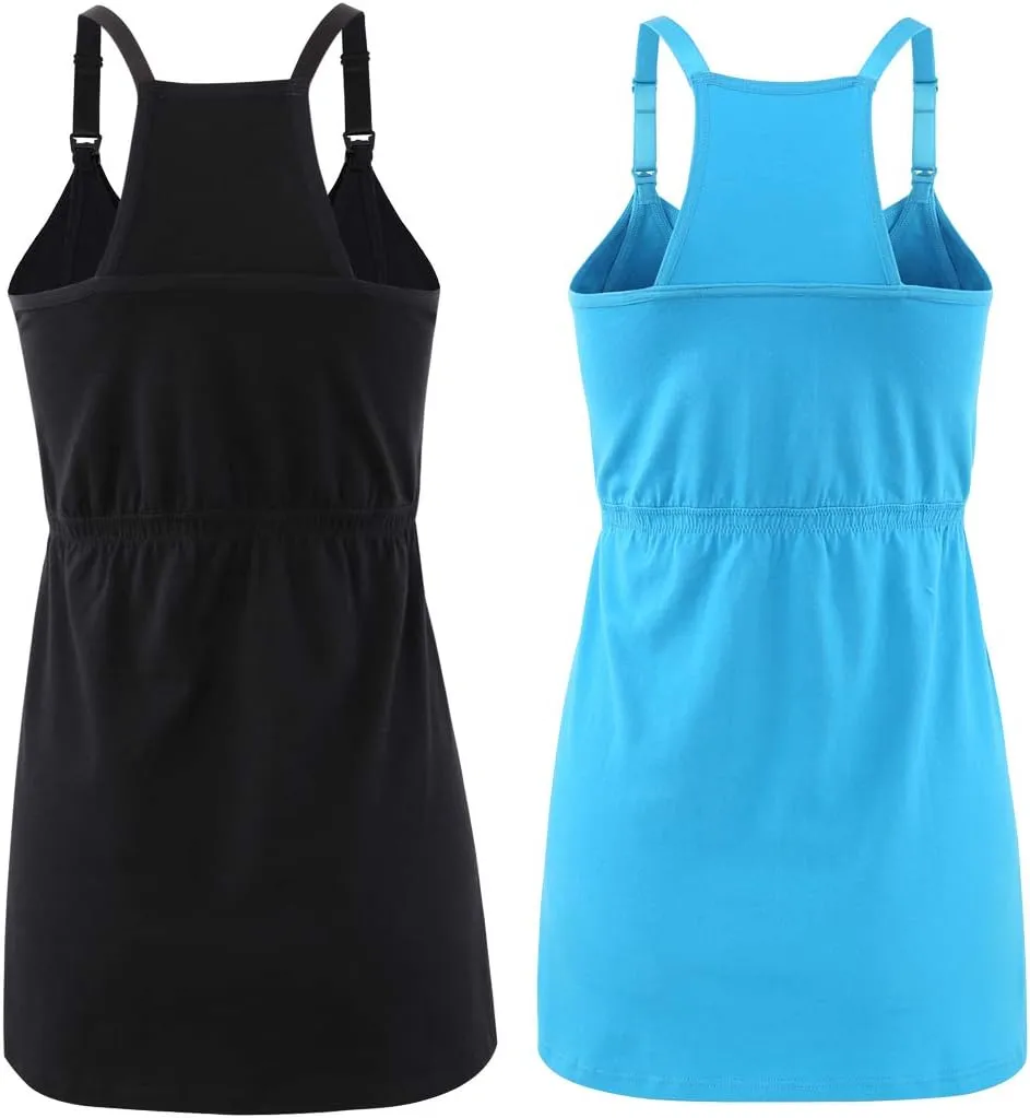 KUCI Maternity Nursing Tank Top, Women Maternity Cami Nursing Sleep Bra Breastfeeding Tops for Pregnancy